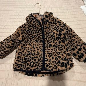 Zara Kids Leopard Print Puffer Jacket